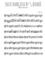 Suite française N°5, Bourée de J-S Bach